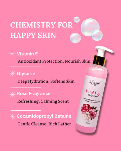 Petal Pop Rose Body Wash – Gentle Care, Hydrated Skin